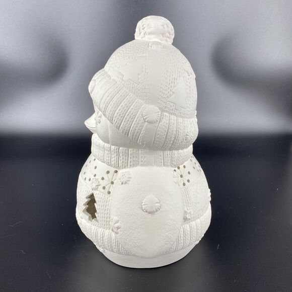 Ready to Paint Ceramic Bisque Penguin with Hat Sweater 10” Holiday Winter Decor - Picture 3 of 6